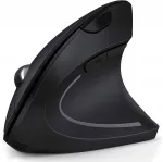 Vertikaalne ergonoomiline traadita hiir, must, Bluetooth, USB 2,4G
