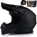Mootorratta kiiver VITO TIVOLI, mattmust, enduro/cross/quad