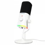 Stuudiomikrofon Maono PD100X, USB/XLR, 24-bitine, valge, RGB-valgustusega