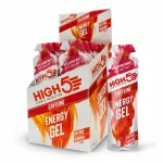 Energial geel High5 B6-vitamiiniga, kofeiin 30 mg, vaarikamaitseline, 40 g x 20