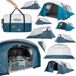 Quechua 5-kohaline telk, 2 magamistuba, eesruumiga