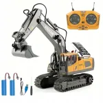 RC kaugjuhtimisseadmega ekskavaator, 2.4GHz, 360&deg; liikuva lapitsaga, 2 akut, 11 kanalit