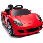 Laste elektriauto PORSCHE CARRERA GT, 12V, nahast iste, EVA rehvid