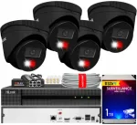 Valvekaamerate komplekt Hikvision IP 6MP POE 4 v&auml;liskaameraga, must
