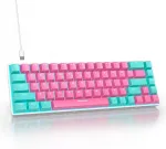 Mehaaniline klaviatuur 65%, 68 klahvi, USB-C, LED valgustusega