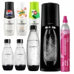 SodaStream Terra must gaasiseade, 3 pudelit, 3 suhkruta siirupit, CO2