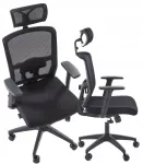 Ergonoomiline kontoritool Mason, must, p&ouml;&ouml;rlev, kangas