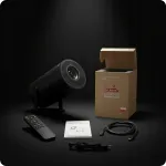 &Uuml;leskeeratav projektor Android TV WiFi ja Bluetooth k&otilde;lariga, must