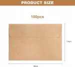 C6 pruunid &uuml;mbrikud, 114x162 mm, 100 tk, iseliimuvad, &ouml;koloogilised