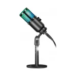 Juhtmega mikrofon Defender GLOW GMC 400 STREAM RGB statiiviga, USB