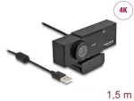 Delock 96400 veebikaamera USB, 4K, mikrofoniga, 110&deg;, statiiviga