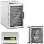 800W toidukuivati 12 restiga roostevabast terasest, 230V, taimer 24h