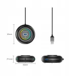 USB jaotur, 4 pesa, USB-A, mini-pesa, 0,3 m, must