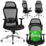 Ergonoomiline kontoritool LITOS, must, p&ouml;&ouml;rleva alusega