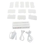 USB laadija, 10 pesaga (5 USB-C, 5 USB-A), kiirlaadimisjaam, 110&ndash;230V