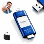 128 GB 4-in-1 m&auml;luseade: USB-C, Lightning, Micro-USB, iPhone ja Android