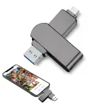 USB m&auml;lupulk 512GB, metallist, 4-&uuml;hes, &uuml;hilduv iPhone, iPad, Android, ei vaja rakendust