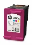 HP 302XL v&auml;rviline tint, ~330 lk, F6U67AE