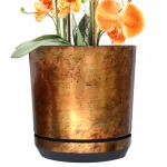 Lillepott jalaga, RUST efekt, metallist, loft stiil, 12 cm