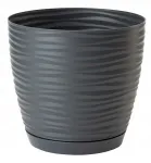 SAHARA 23 cm grafiitmatt v&auml;rvi lillepott jalaga, Form-plastic