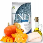 N&D Ocean Pumpkin Cod kuivtoit koertele heeringaga, 7 kg, mini t&otilde;ugudele