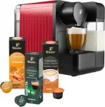 Tchibo CAFISSIMO MILK kapslimasin 1350W 1,2L, punane, 30 kapsliga