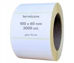 Isetervenivad termokleebised GIZLA, 100x60 mm, valged, 76 mm rull, 3000 tk, kollane aluskate