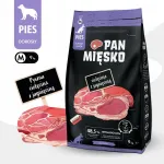 Kuiv koeratoit Pan Mięsko vasikaliha ja lambalihaga, M suurus, 9 kg