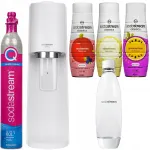 Soodaaparaat SodaStream Terra valge pudel ja 3 suhkruvaba siirupit