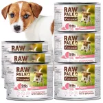 RAW PALEO konserveeritud koeratoit noortele kutsikatele sealihast ja lambalihast, 6 x 200 g