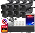 4MPx 8 PoE IPC-B141H-C must IP valveseadete komplekt HiLook Hikvision