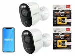 Juhtmevabad Reolink Argus B350 kaameras&uuml;steemi komplekt, 8 MP, kahe 64 GB m&auml;lukaardiga