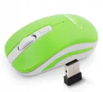 Traadita USB hiir, valge/roheline, 2.4 GHz