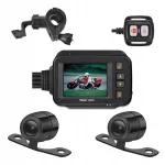 Mootorratta videoregistraator 2x FullHD 1080p 2&Prime; kaameraga, kaugjuhtimispuldiga