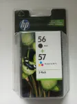 HP 56 must + 57 v&auml;rvilised tindikassetid, originaalid