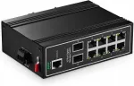 V&otilde;rgu l&uuml;liti Binardat, 10 porti, Gigabit, juhitav, kinnitus DIN r&ouml;&ouml;bastele