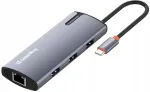 ColorWay USB hub 6-&uuml;hes: 1x USB-C, 1x RJ45, 4x USB-A