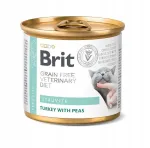 BRIT veterinaarsed struviitkivide konservid steriliseeritud kassidele kalkuni ja hernestega, 200 g