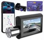 Autokaamera 4K+4K ees- ja tagakaameraga WiFi GPS parkimisrežiimiga