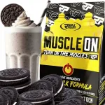 Real Pharm MUSCLE ON valgu-s&uuml;sivesikute segu 1000g DARK COOKIES