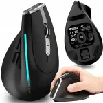 Juhtmevaba vertikaalne ergonoomiline hiir Bluetooth, 2400 DPI