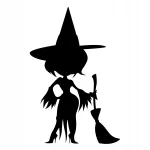 Auto kleebis &bdquo;Witch&ldquo;, 18 x 12 cm, taustata