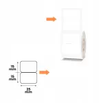 Kleebised NIIMBOT, valged, 25 x 15 mm, 460 tk, sobib B1, B21/B21 Pro, B3S/B3