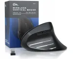 Ergonoomiline juhtmevaba vertikaalne hiir CSL, must, USB-adapter, 2,4 GHz