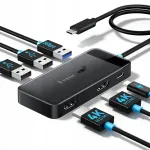 USB-C 6-in-1 Lemorele dokk kahe 4K HDMiga