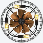 Lagi ventilaator puldiga lambiga, 20", must