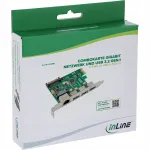 InLine v&otilde;rgukaart ja USB kaart, 1x RJ45, 3x USB-A, Gigabit, USB 3.2 Gen.1