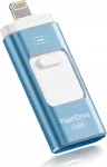 USB-C m&auml;lupulk 128GB, MFI Lightning, USB-C ja USB adapter, roosa