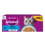 WHISKAS m&auml;rg kassitoit kalaga želees, 48 x 85 g