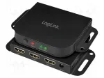 HDMI l&uuml;liti LOGILINK, 2 sisendit, HDMI 2.0, must, sangaga